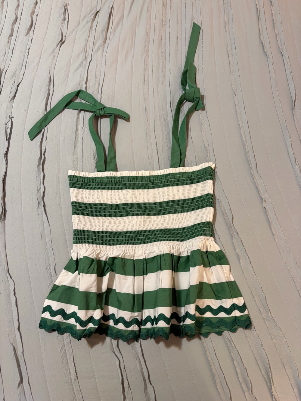 Kate Spade Beach Time Stripe Smocked Top | Size M